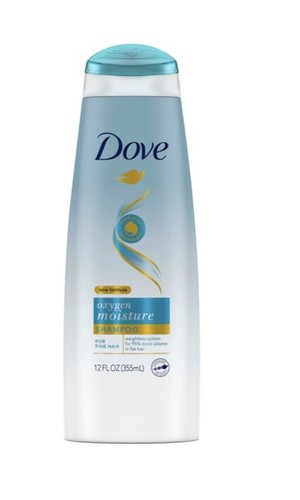 Dove Nutritive Solutions Oxygen Moisture Shampoo, Fine and Flat Hair, 12 Fl. Oz