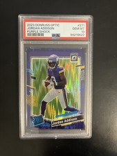 2023 Donruss Optic Purple Shock Jordan Addison #271 PSA 10 Rated Rookie RC