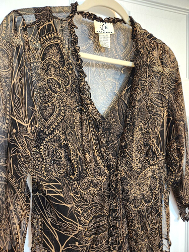 I.C.E 100% Silk Maxi Dress Womens 14 Floral Beaded Sleeveless Matching Cardigan - Picture 3 of 7