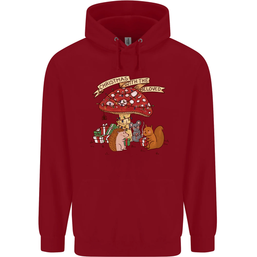 Christmas Hedgehog Toadstool Mouse Childrens Kids Hoodie - Picture 77 of 88
