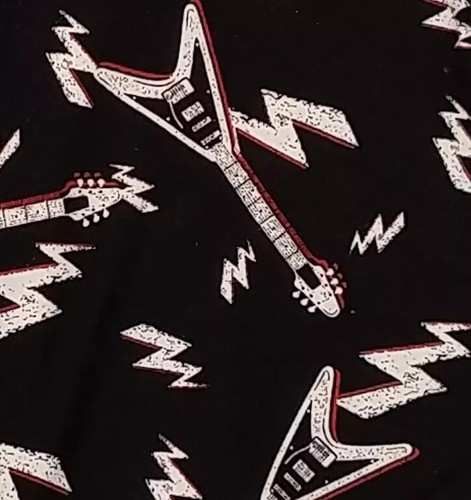 OS Lularoe Leggings Music Rock & Roll Guitar Heavy Metal NWT 49408 - Picture 2 of 4
