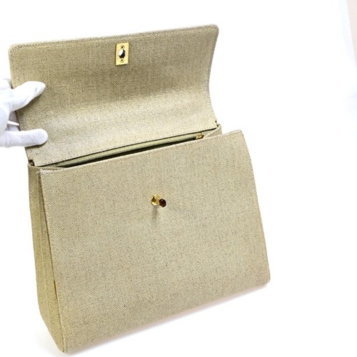 CHANEL CC Logo Hand Tote Bag Coating Canvas Beige Brown Made In France 332RJ872 - Picture 9 of 18