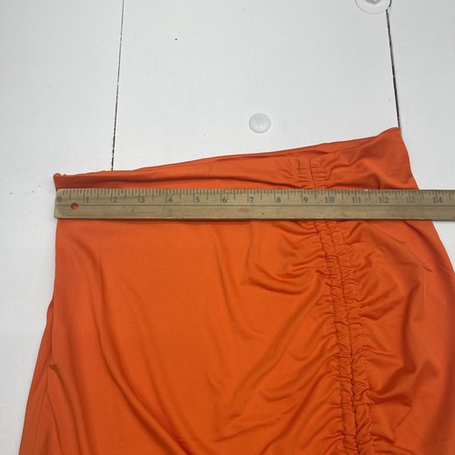 Orange Ruched Asymmetrical Skirt Women’s Size Small New - Bild 6 von 7
