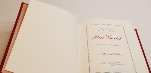 Honore De Balzac von Pere Goriot Franklin Bibliothek 1982 limitierte Auflage - Bild 8 von 9