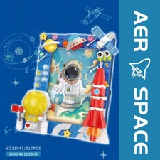 Space Exploration Picture Frame Building Blocks Set DIY Creative & Fun Toy NEW