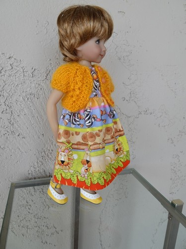 Outfit für Dianne Effner 13" Little Darling: Kleid, Strickjacke und Schuhe - Bild 6 von 7