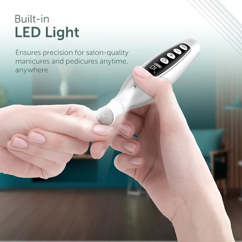 Professional 10-Speed Electric Nail Care Set with LED Display for Home Use - Picture 8 of 9