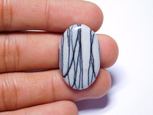 Natural Spider Web Jasper Cabochon Loose Gemstone For Jewelry 29 Cts. ME-7795 - Picture 2 of 4