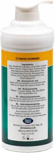 Crema hidratante para la piel Dermatonics 500 ml - 10% aceite de oliva urea - pies patas cuerpo - Imagen 4 de 5