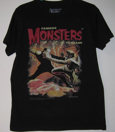 T-Shirt Famous Monsters of Filmland - Frankenstein vs Wolfman - NEU - Größe 4XL