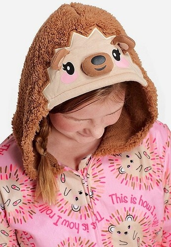 Justice Girls Hedgehog One Piece Pajamas Union Suit 6 7 10 12 Halloween Costume - Picture 2 of 2