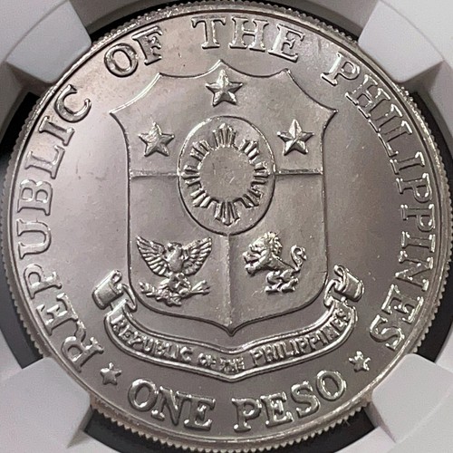 PHILIPPINES. 1967, 1 Peso, Silver - NGC PL66 - Bataan Anniversary, 014 - Picture 3 of 7