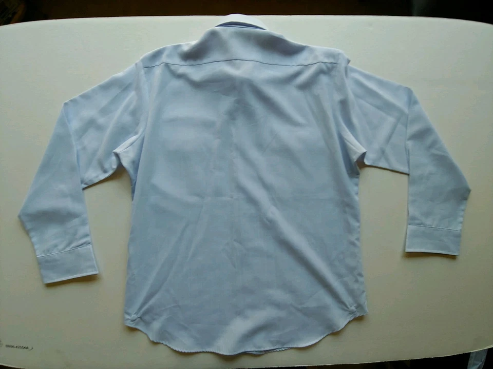 Ruddock Bros Vestido Azul LS Uniforme Camisa Para Hombres Talla 17 35C Poliéster Mezcla Lana Foto 2 de 4