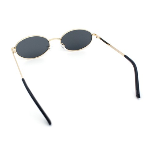 Hipster klassische ovale Hustler Metallrand Retro Mode Sonnenbrille - Bild 8 von 33