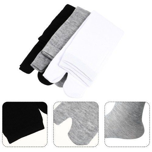 Mid-calf Tabi Socks Woman Japanese Toe Shoe with Toes for Men Cotton Two - Picture 8 of 11