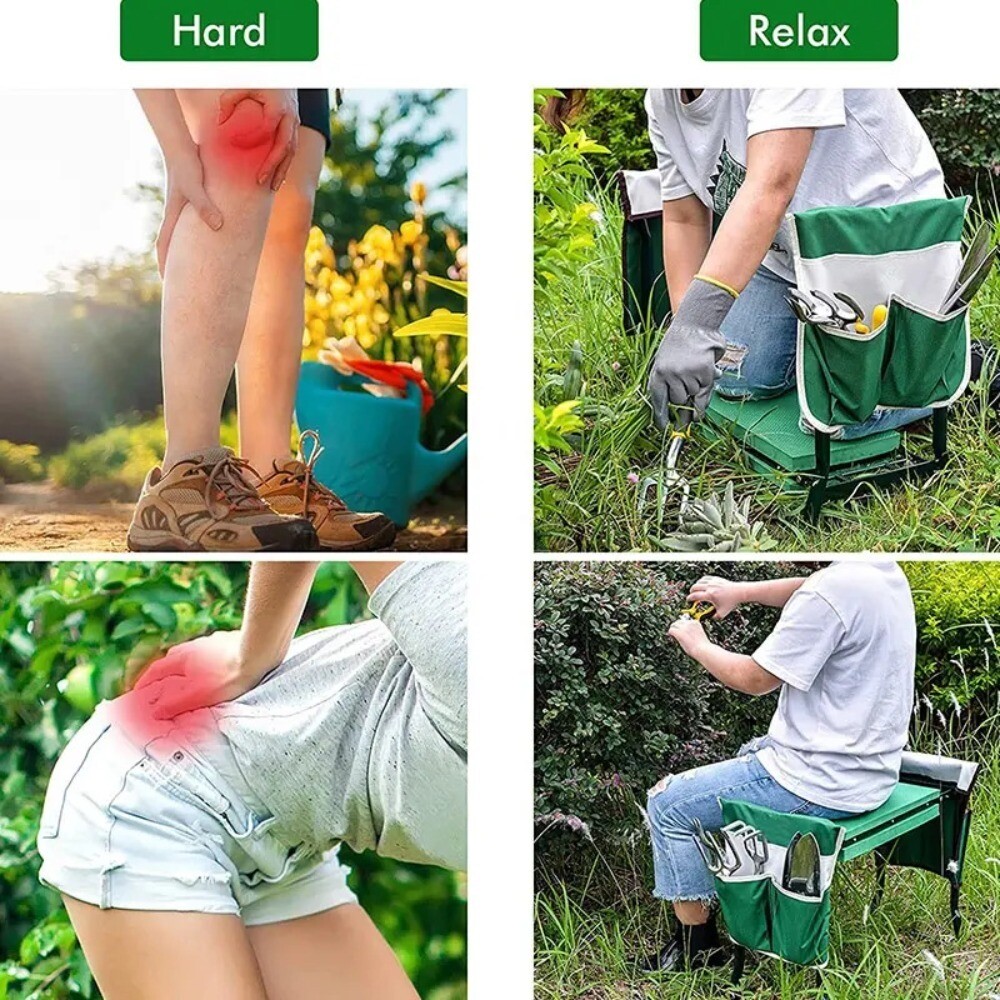 Folding Folding Kneeling Stool Bench Garden Stool Garden Kneeler Gardening - Picture 4 of 14