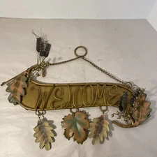 WELCOME sign - hanging sign metal work Fall Autumn Country Living ￼