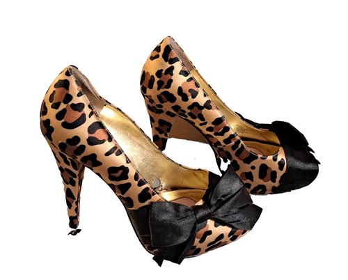 Paris Hilton Women's Size 6M Destiny Leopard Print Pumps Stilettos - Picture 5 of 10