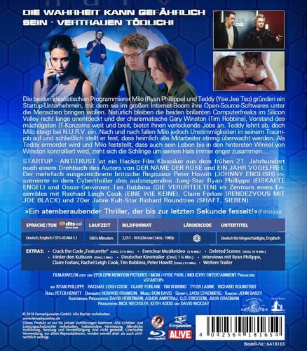 Startup - Antitrust - Ryan Phillippe, Tim Robbins (2001) - Filmjuwelen [BLU-RAY] - Bild 2 von 3