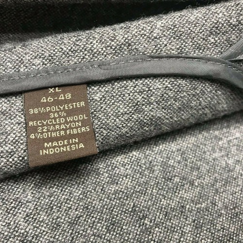 Tasso Elba Mens Gray Fleck Sport Coat Jacket Hunting Shooting Jacket XL 46 -48 - Picture 11 of 11