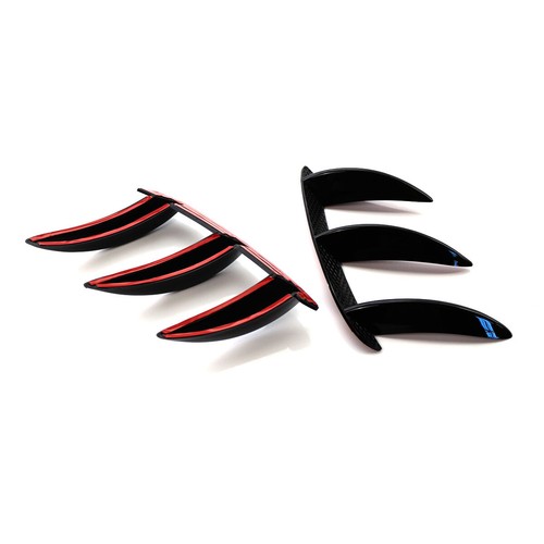 For Benz W176 A200 A250 A45 AMG Rear Lip Bumper Canards Vents Gloss Black L&R - Picture 4 of 7