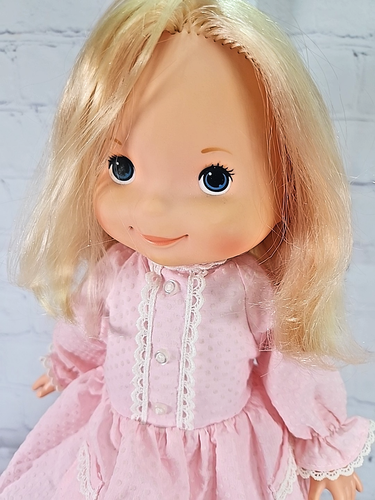My Friend Mandy Doll Blonde Pink Dress 210 1970s Dress Tights Fisher Price - Picture 1 of 11