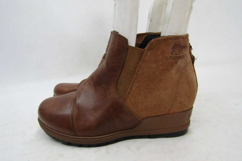 sorel leather chelsea ankle wedge fashion bootie boots