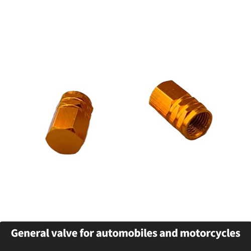 Aluminum Alloy Valve Cover Car Tire Valve Cover Motorcycle Valve Cover Orange