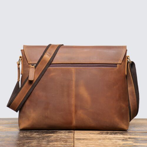 Herren Leder Umhängetasche Laptoptasche Schultertasche für Arbeit - Bild 3 von 15