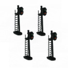 Outland Models Modelleisenbahn Blocksignal x4 (nicht elektrisch) Spur Z