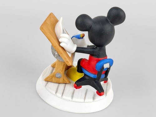 Vintage Topolino schizzo artista statuina artista disegno scrivania Giappone - Foto 5 di 9
