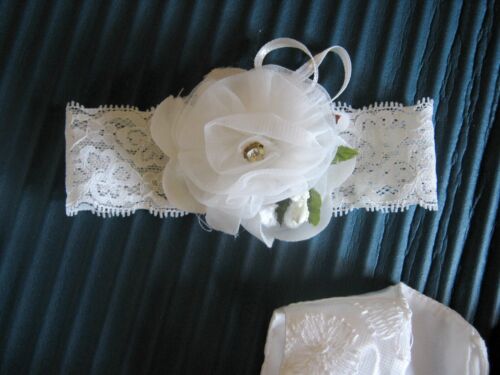 festliches Babykleid mit Schuhen u. Stirnband, Spitzenbody, Taufe, etc. 62/68 - Bild 4 von 7