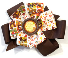 Beautiful It's Pumpkin Spice Season Inspired hair bow for girls.