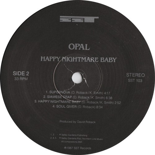 Opal - Happy Nightmare Baby (LP, Album) 1987 NM or M- Vinyl Schallplatte - Picture 4 of 4