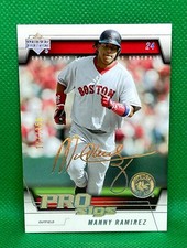 2005 UPPER DECK PRO SIGS MANNY RAMIREZ GOLD SCRIPT PARALLEL 177/350 RED SOX