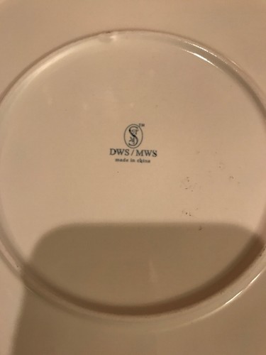 DWS/MWS Bluebird Blue Bird PIE PLATE Off White - Picture 4 of 4