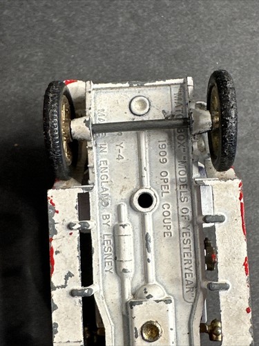 Vintage Matchbox Models Of Yesteryear 1909 Opel Coupe Red Lesney Parts Restore - Picture 8 of 8