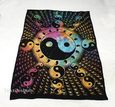 Indian Yin Yang Baby Quilt Handmade Reversible Coverlet With 100 Cotton Filled