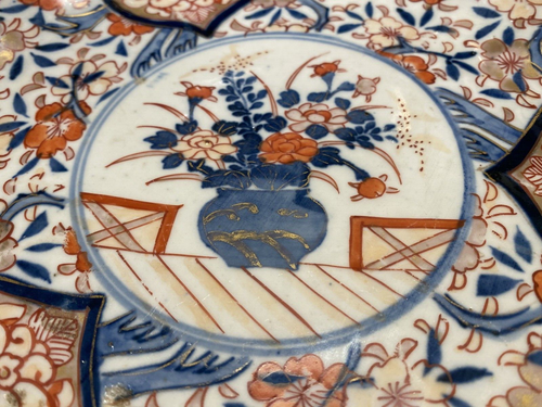 Antique 19th Century Japanese Imari Hand Painted Porcelain Scalloped Plate 22 cm - Picture 5 of 12