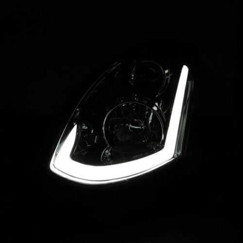 Faros LED secuenciales para cupé de 2 puertas carcasa cromo ahumado para 03-05 Infiniti G35 - Imagen 2 de 6