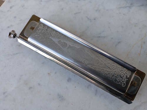 Vintage Germany Hohner Super Chromonica 270 Key Of Bb Harmonica & Case - Picture 11 of 19