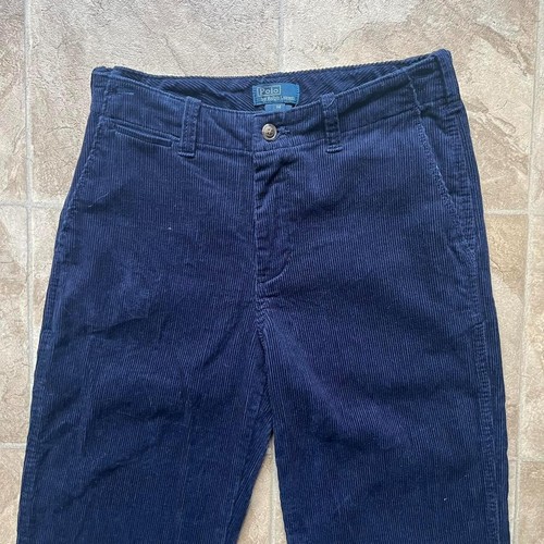 Vtg Polo Ralph Lauren Girls Corduroy Pants 14 Blue Preppy Classic Minimalist - Picture 2 of 10