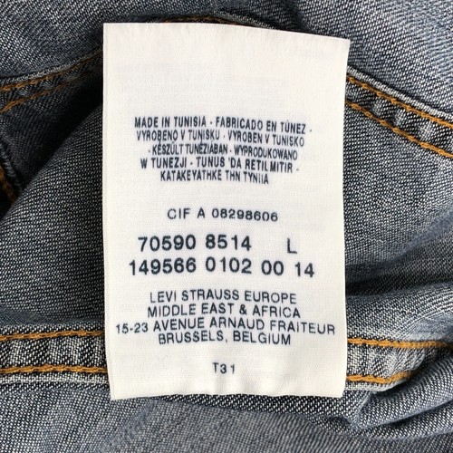 LEVI'S STRAUSS & CO Kid's Girl's Denim Trucker Jacket Size L - Picture 6 of 10