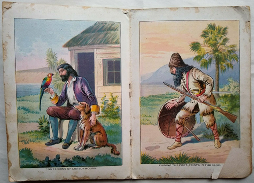 Robinson Caruso mounted on Linen McLoughlin Bro's NY 1896 8 pages RARE - Picture 3 of 4