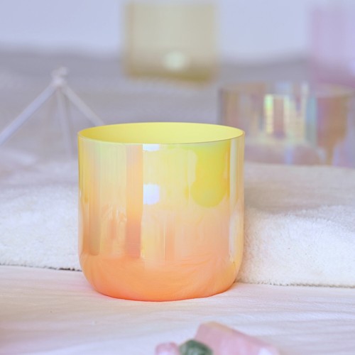 CVNC 432HZ 6" E Solar Chakra Cosmic Clear Crystal Singing Bowl Meditation Yoga - Picture 1 of 4