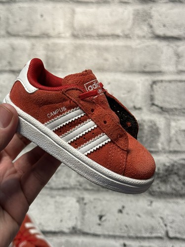 Adidas Campus Trainers Red Suede Preschool Size 5K US Worn Once - Picture 14 of 14