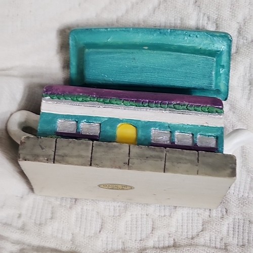 Blue BelAir 50s Diner Resin Tea Set Jukebox Docs Diner READ!! - Picture 5 of 17