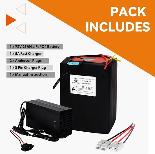 72V 20Ah 25Ah LiFePO4 Ebike Battery with 50A/80A BMS for 500W-2000W Motor Ebike - Picture 62 of 63