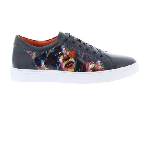Robert Graham Rockford Sneaker Men's Size 11 Navy $258 NIB - Picture 3 of 5