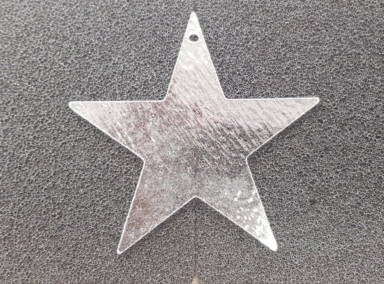 Fused Glass Materials and Supplies - Transparent Hanging Star  (90 COE)